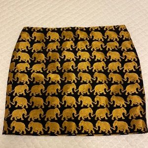 J. Crew Elephant Skirt Embroidered/Jacquard Size 2